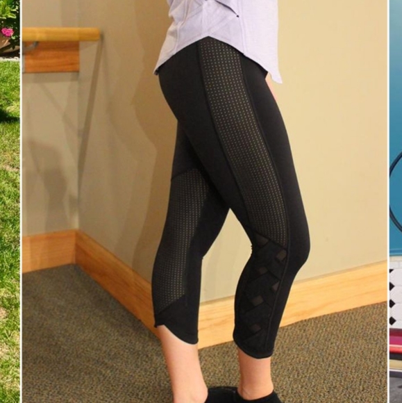 Lululemon Var City Naval Blue Iridescent Multi Crop Leggings - Picture 3 of 16